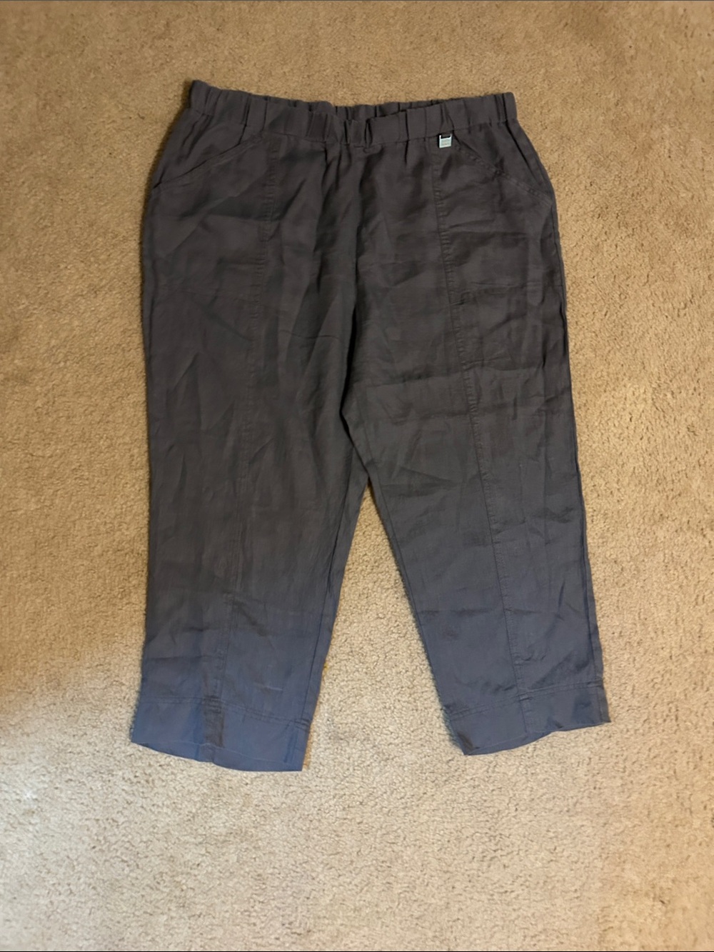 Ellen Tracey 100% linen Casual Gray pants